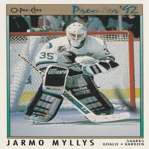 Jarmo Myllys - 1992 O Pee Chee Premier '92 Hockey Card